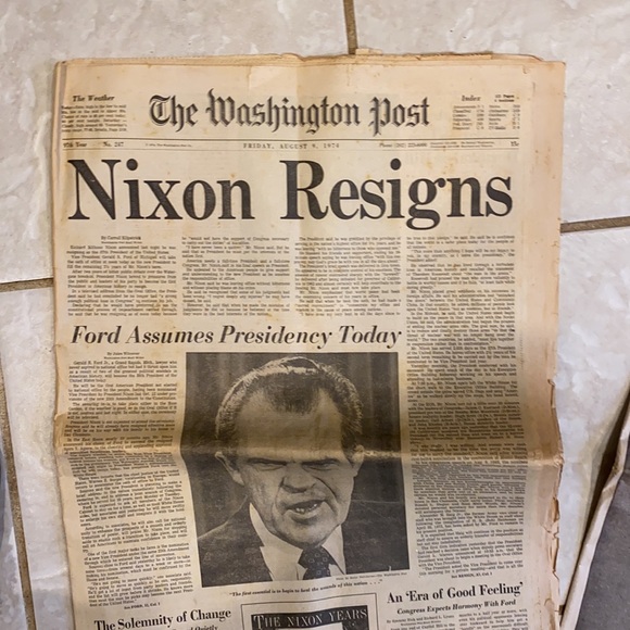 The Washington Post August 9, 1974 Nixon Resigns - Picture 3 of 5